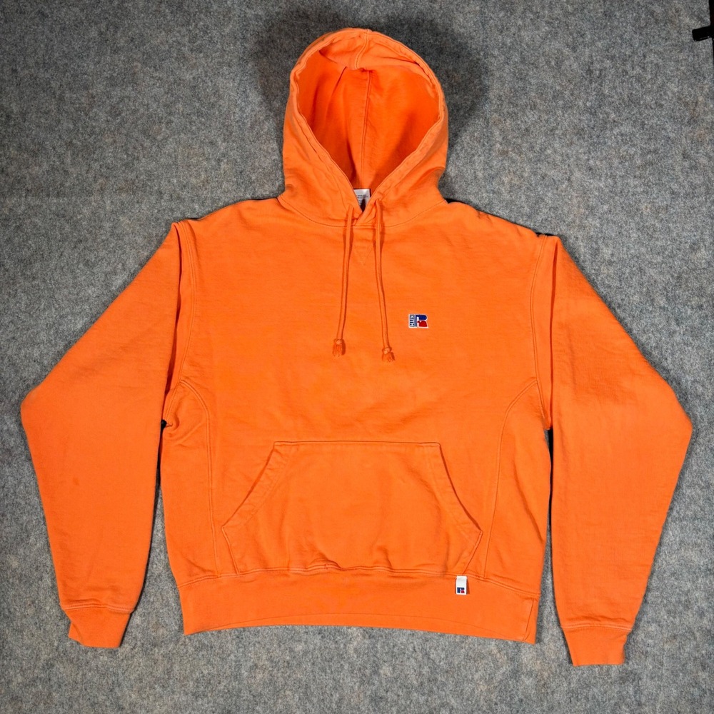 Kith Russell Athletic Hoodie Mens Medium Orange Excellent KH2315 Sweatshirt